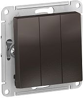 Выключатель без рамки Systeme Electric AtlasDesign 3-кл. мокко картинка